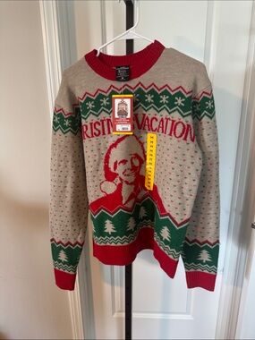 Classic Christmas Vacation Crewneck Sweater - Gray/Red/Green